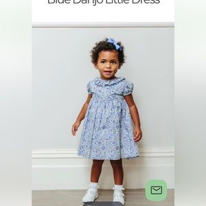 Trotter’s London Lily Rose Blue Danjo Dress in liberty fabric. NWT, size 18/24M